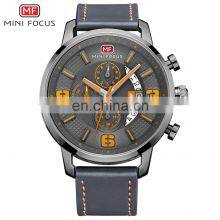 MINI FOCUS MF0025G New Fashion Chronograph Luxury Brand Army Military Sports Male Analog Watches Men Quartz Casual Leather Band thumbnail-2