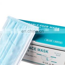 Top sale adult disposable medical face mask factory direct sale blue black white face mask