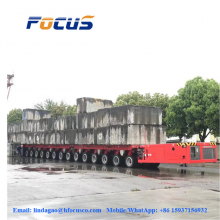Multi Axle Hydraulic Heavy Duty Low Bed Tuck Trailer Pengangkut Alat Berat Transport Heavy Equipment Modular Trailer for Sale thumbnail-4