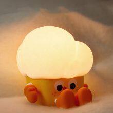 Factory Custom Cheap Usb Kids Nursery Night Light Cute Popcorn Silicone Nursery Lamp Night Light For Baby Toddler Bedroom Gift thumbnail-1