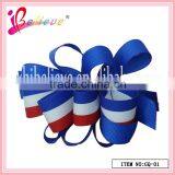 2014 Best Selling National Flag Curly Ribbon French Barrette Hair Clips Wholesale (GQ-01) thumbnail-3
