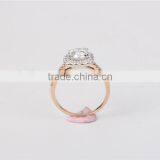 2016 Hot Sales Rose14K Solid Gold Jewelry Ladies Rings Set AAAAA CZ thumbnail-5
