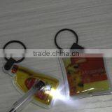 Custom Printed Pvc Led Keychain