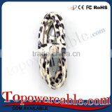 Fashonable Leopard Pattern Micro Usb Charging Data Cable For Mobile Phone thumbnail-4