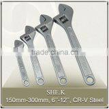 Pearl Nickel Polished Hand Tools Adjustable Wrench