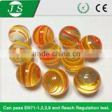 Wholesale New Design High Quality Yellow With Red Swirl Glass Marbles Factory thumbnail-1