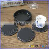 Excellent Promotional Round Leather Tea Cup Mat