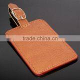 Red Leather Luggage Tag