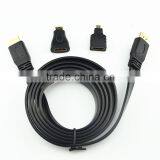 Multifuction 3 in 1 Hdmi to Mini Micro Hdmi Displayport Converter Cable for Smartphone Camera Monitor Hometheater thumbnail-5