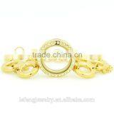Fashionable Jewelry Cheap Price Stainless Steel Gold Plated Locket Bracelet thumbnail-5