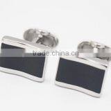 Wholesale Black Stainless Steel Custom Men's Cufflinks thumbnail-6