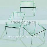 Long and Square Glass Table, Glass Coffee Tables, Glass Tee Table CT-611 thumbnail-1
