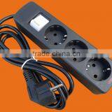 Europe Style 3 Way Extension Power Cord With Grounding and Switch (E5003ES)