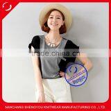 custom plain women short sleeve blouse wholesale china