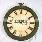 12B317NT-1-Vintage Metal Wall Clock