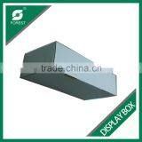 PLAIN WHITE CORRUGATED DISPLAY BOXES TWO BOTTLES VODKA WINE PACKING CARRIERS WITH PLASTIC HANDLE thumbnail-3