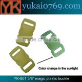 Yukai color change quick connect buckle for backpack/plastic clasp buckle for bags