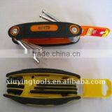 TOP Folding Hex Key Set( CRV Steel)