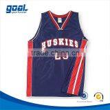 Wholesale polyester customized blue full sublimation club men's custom basketball jersey