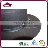 China wholesale market of wide brim fashion black wool felt boater hat