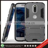 Samco Ultra Slim Hybrid Iron Man Mobile Phone Cover for Moto G4 Plus With Kickstand