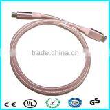 1m Rose Golden Nylon Braided 10gbps USB-C to USB-C Cable thumbnail-1