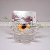 Clear Glass Crown Container
