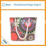 Custom Printed Women Canvas Tote Shoulder Bags Women Handbags thumbnail-5