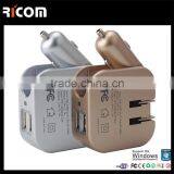 Patent 2 Usb Travel AC Charger Power Adapter,Travel Car Charger For Mobile Phone Accessories-UC311-Shenzhen Ricom