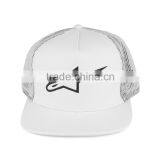 2016 OEM/ODM Simple 3D Embroidery Stars Logo White Custom Mesh Trucker Cap Bulk thumbnail-2