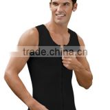 100% Latex Cheap Waist vest for men black color fajas