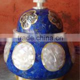 Exclusive Lapiz Lazuli And Mother Of Pearl Decorative Pot