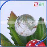 20mm Clear Transparent Resin Ball With Dandelion,dandelion Resin Ball With Wish Pendant thumbnail-4