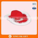 Wholesale Christmas Santa Red With Feather Party Cowboy Hat thumbnail-1