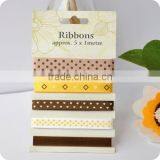 Pattern Ribbon, Grosgrain Ribbon ,wedding Ribbon Set , Scrapbooking Ribbon, Ribbon for Bowing thumbnail-1