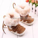 Coralon Leather Toddler Shoe Baby Shoe Prewalker With Fuzzy Ball Baby Shoes Boots thumbnail-4