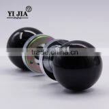 Polished Chrome Finish Black Enamel Door Set Glass Door Knobs thumbnail-2