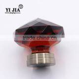 2 1/9 Inch Warm Amber Modern Furniture Dresser Crystal Pull Knobs