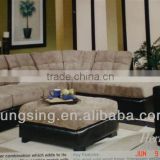 fabric and leather sectional combination sofas