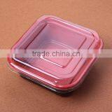 Red Square Plastic Fruit Packaging Food Box With Clear Lid thumbnail-2