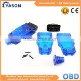 Assembled BLue OBD2 Connector J1962 Male Plug With Enclosure and Cable Relief