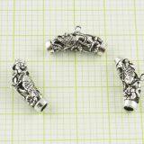 Long Curbe Tube Silver Spacer Tube Beads With Fish Pattern thumbnail-2