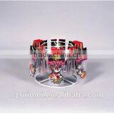 Customized Counter Top 2-Tier Metal Wire Rotating Key Ring Display Rack thumbnail-3