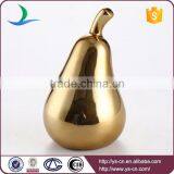 Family Home Living Room Decor Gold-plated Pear Ceramic Home Decor thumbnail-1