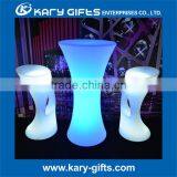 Home Furniture Round Shape Pe Plastic Led Poker Dining Table Designs Set thumbnail-4