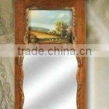Wooden Classical Hand Carved Wall Mirror, MOQ:1PCS(B70122) thumbnail-1