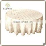 132" Round Bronze Pintuck Tablecloths thumbnail-2