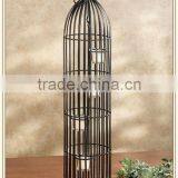 Metal bird cage design votive candle hoder