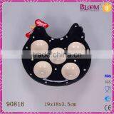 Black Chicken Ceramic Easter Egg Trays thumbnail-2