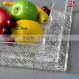 Customized Wholesale Acrylic Fruit Tray Decorations Clear Plastic Cake Tray With Special Figure thumbnail-3